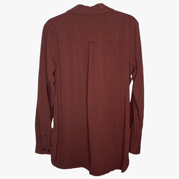 Duluth Trading Co. Women's Flexcellence Long Shirt Maroon 89809 Large - Picture 2 of 5